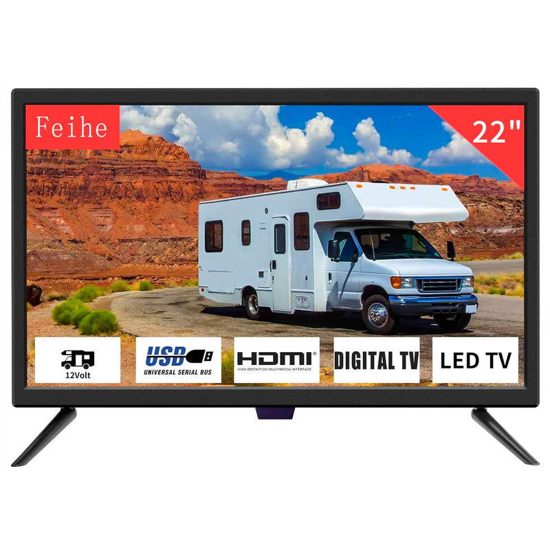 22" 1080p LED HDTV w/ ATSC Tuner, HDMI, USB, for Kitchen, RV, Bedroom