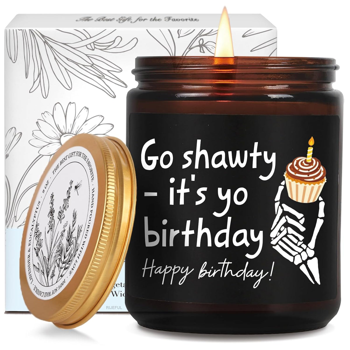 Funny Gothic Happy Birthday Candle Gift For Her Him, Go Guy Its Yo Birthday Candle, Unique Skeleton Gothic Bday Candles Gifts For Women, Men, Husband, Wife, Friends, Female Birthday Candles Gifts11