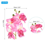 7 Inch Orchid Faux Flowers For Floating Candles, 10 Pack Floating Flowers Vase Fillers Centerpiece Decoration For Wedding Party Bar Restaurant, Pink