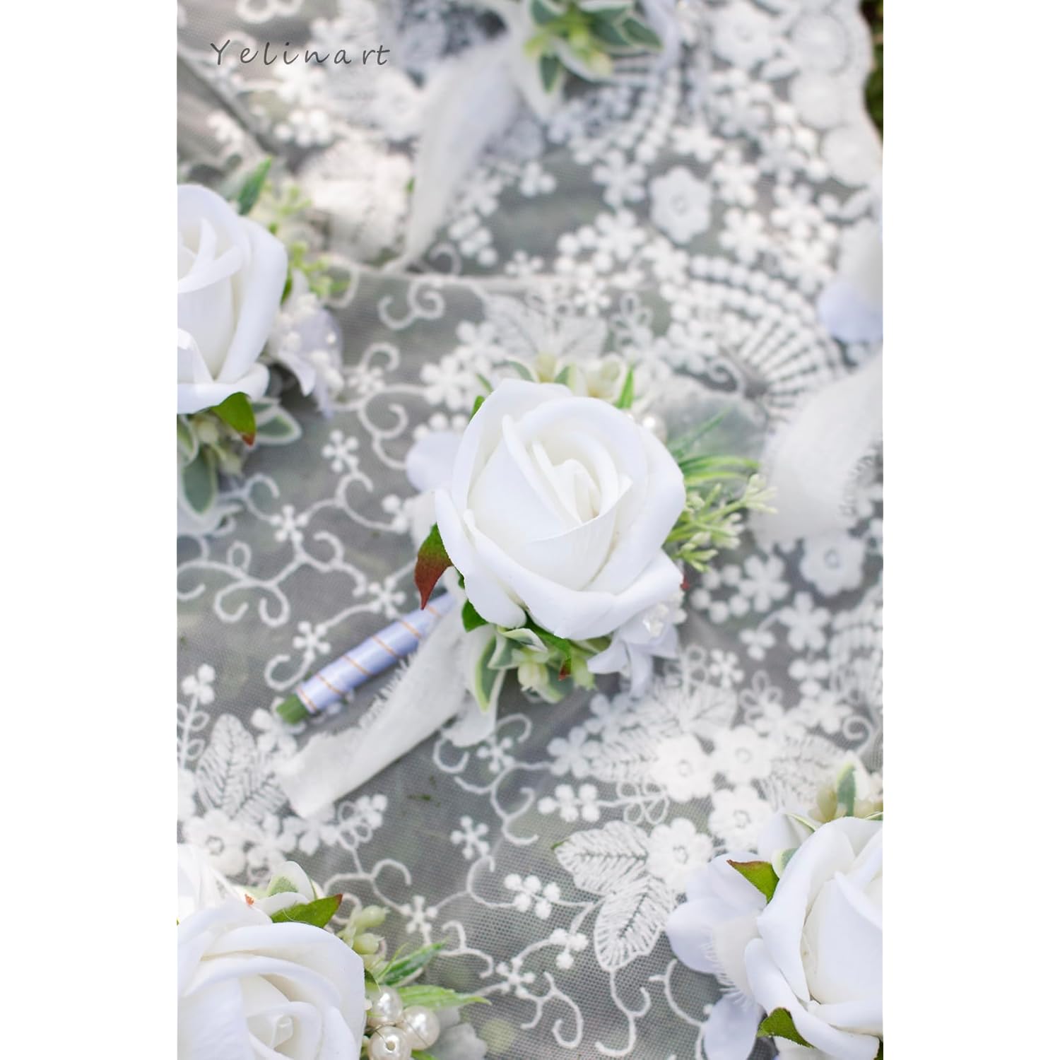 Men Boutonniere For Wedding Single Groom Groomsmen Artificial Rose Flowers Boutonniere For Wedding Prom Homecoming