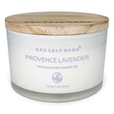 Provence Lavender Scented Glass Jar Candle | Includes Wooden Lid, Large | Aromatherapy | Fresh Scents Collection | 16.5Oz