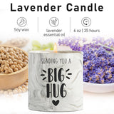 Thinking Of You Gift Candles For Women Sending You A Big Hug In A Jar Candle Gifts For Best Friends Get Well Soon Cheer Up Comfort Gifts For Sick Miss You Lavender Scented Candles For Mothers 6Oz