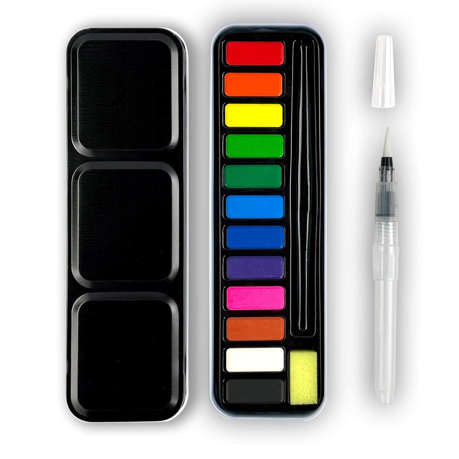 Travel Watercolor Kit, Watercolor Paint Set For Kids & Adults, Travel Palette With Water Brush