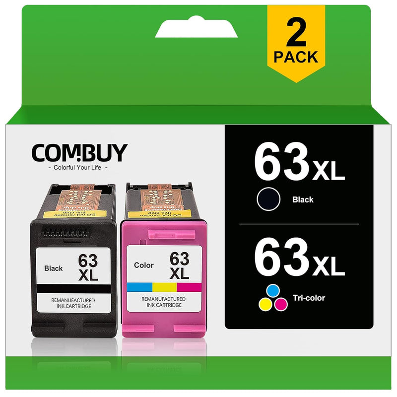 63XL Ink (Black & Tri-Color) for Envy, OfficeJet, DeskJet Printers