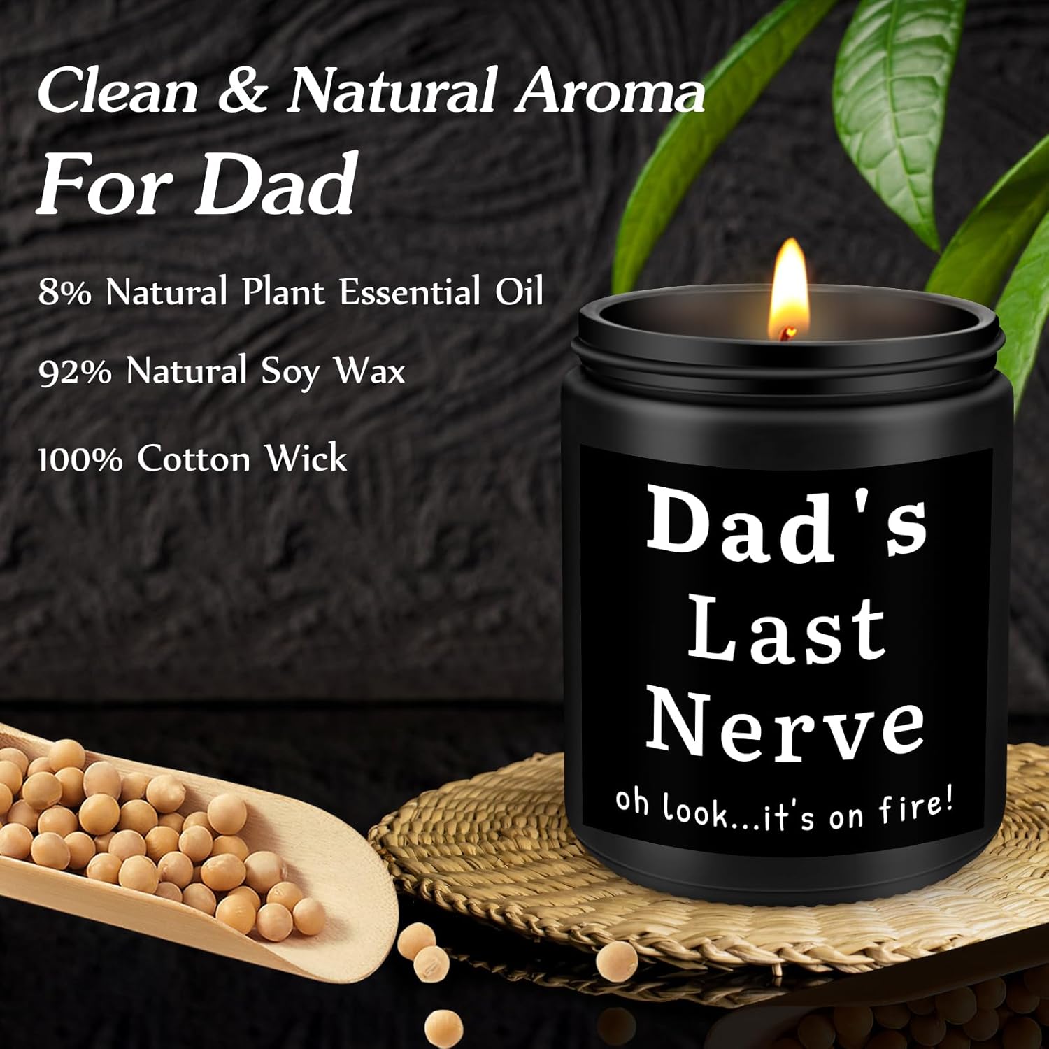 Candle | Father'S Day, Birthday & Grandpa Day Gift | Scented Candle For Men | Sandalwood, Vanilla & Sage
