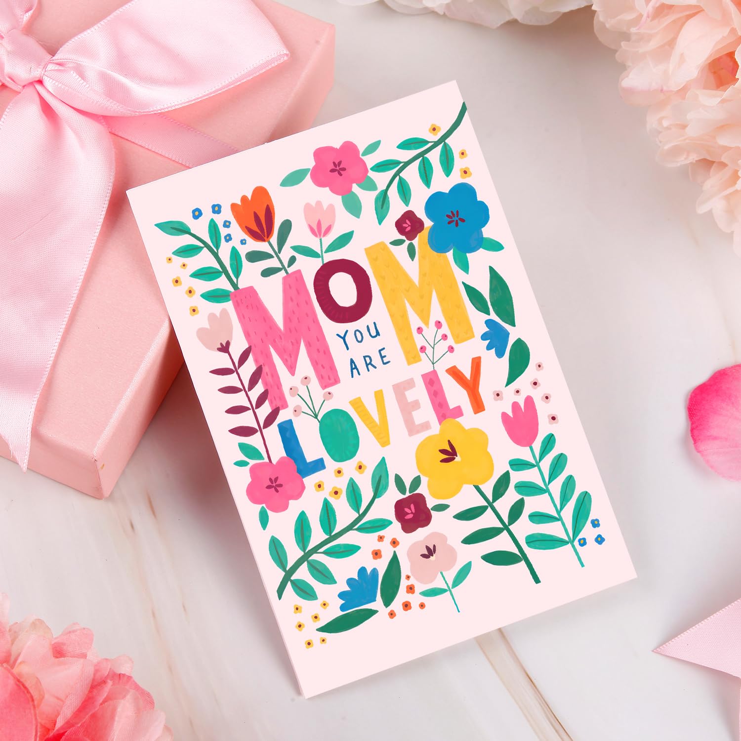 20 Pcs Happy Mother'S Day Greeting Cards Modern Floral Blank Note Cards With Kraft Envelopes Mother'S Day Present Gift Box Assorted Cards For Holiday Party Celebration Flowers Cards-4X6