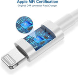 4 Pack USB C to Lightning Fast Charging Cable 3FT MFi Certified for iPhone