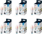 Matter Smart LED Candle Light Bulb 40W Equivalent RGB Color B12 6 Pack