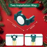 Extra Strong Magnetic Christmas Light Clips Holiday Lighting Magnets For Christmas Light C9 C7 Lighting Sockets For Outside Patio Garden Metal Roof Gutters (Green-50Pc)