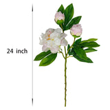 Peony Artificial Flowers,4 Pcs Fake Faux Peonies Flowers Look Real,Silk Peonies With Stems For Home Decor,Light Pink Peonies Artificial Flowers For Floral Arrangements (4, Light Pink)