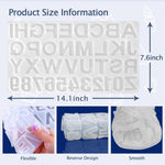 Letter Molds Backward Alphabet Mold Starter Kit 206 Pcs Silicone Number Molds Epoxy Resin Mold With Accessories For Resin Beginner Jewelry Keychain Craft Making Casting Large Set