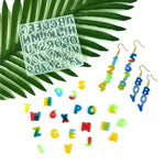 Resin Earring molds for Jewelry, Alphabet Resin molds Mini Letter Number, Silicone Mold