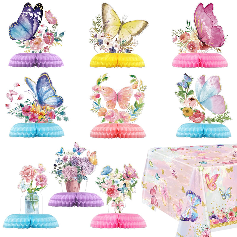 Butterfly Honeycomb Table Centerpieces - 9 Pcs Butterfly Party Table T