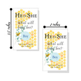 It'S A Boy Gender Reveal Scratch Off Cards | Gender Reveal Party Scratch Offs | Bee Theme Gender Reveal Games Party Favors | Baby Shower | Gender Announcement (It'S A Boy)