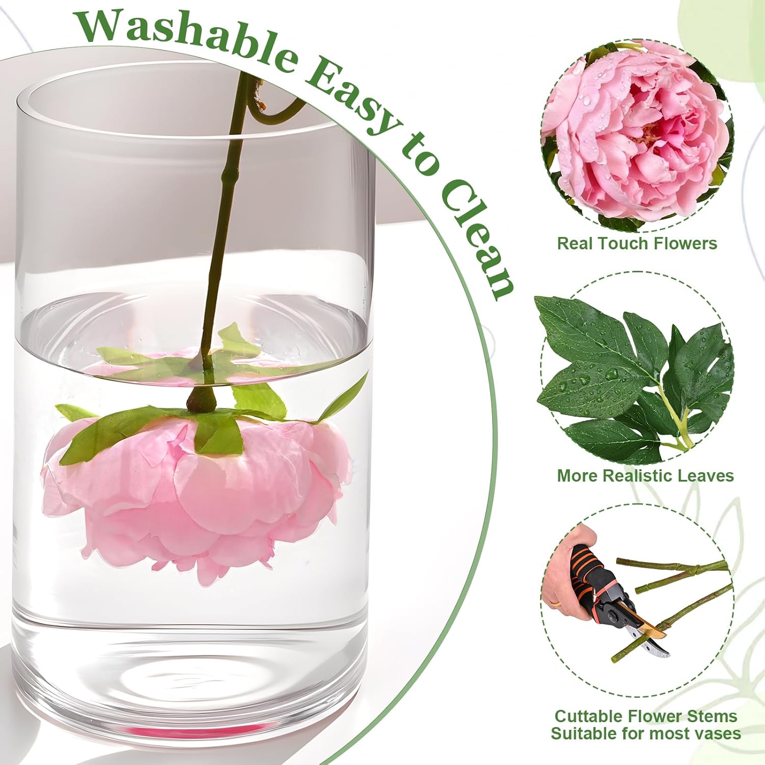 3Pcs Real Touch Peonies Artificial Flowers, 22In Pink Fake Peonies Artificial Peonies Flowers Latex Large Faux Peony Flowers For Centerpiece Table Wedding Party Home Decor