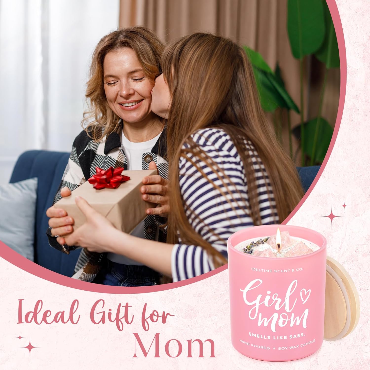 Girl Mom Gifts, New Mom Essentials Candle 10Oz, Funny Christmas Birthday Gifts For Moms From Daughter, New Girl Mama Gift For Women After Birth, Natural Soy Wax Scented Candles For Relaxing