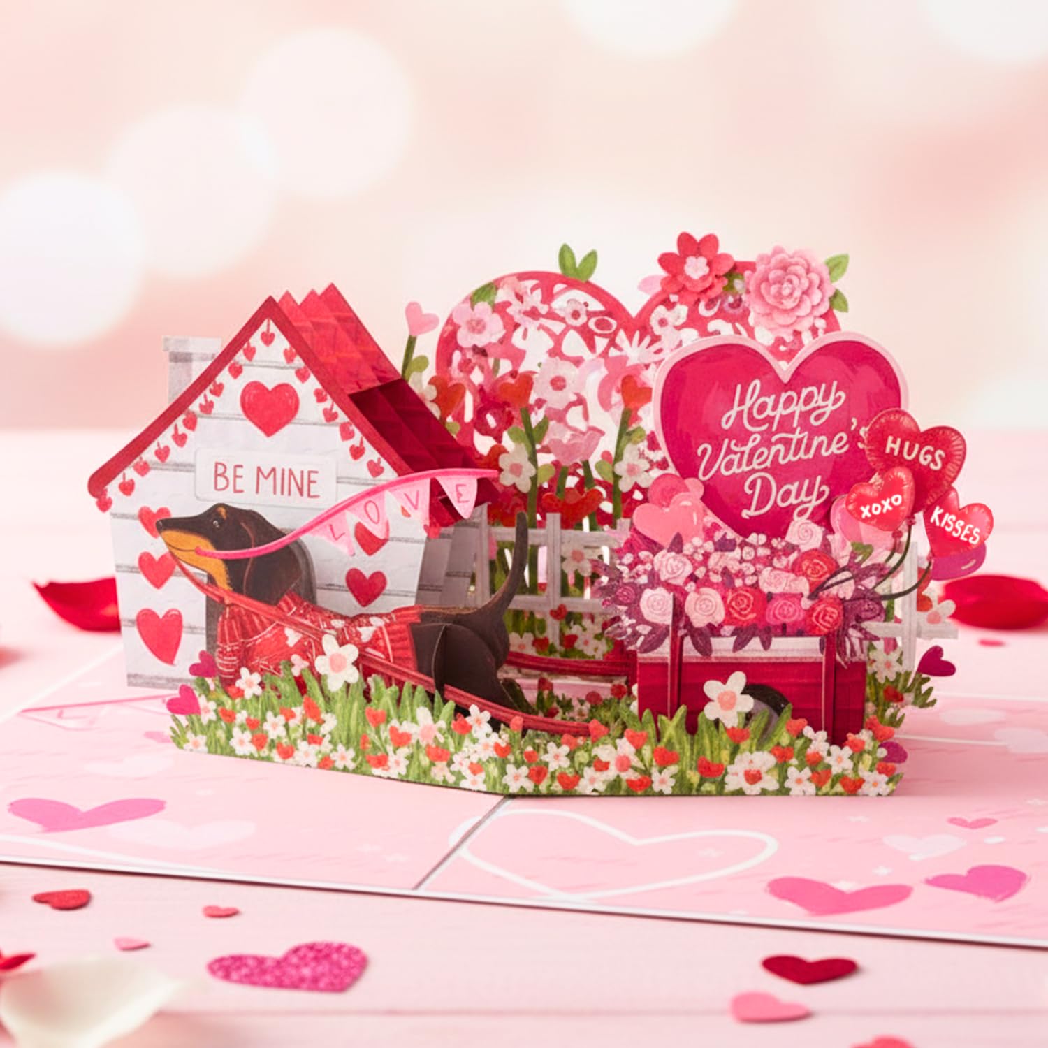 - Dachshund Valentines Card, 3D Dog Pop Up Valentines Day Card For Husband, Wife, Him, Her, Boyfriend, Girlfriend, Adults, Kids | 6X8 In Dog Valentine Cards For Kids With Envelope
