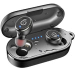 T10 Bluetooth 5.3 Wireless Earbuds, IPX8 Waterproof, Mic, Deep Bass, Black