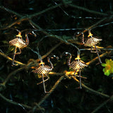 Flamingo String Lights, 20 Led 10Ft Metal Flamingo Battery Operated Fairy String Lights For Home,Gardens,Park,Patios,Chr