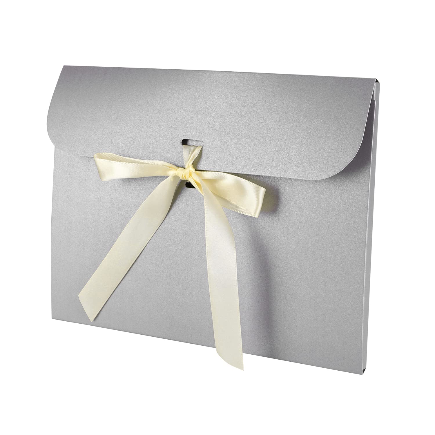 10Pcs Paper Gift Card Envelopes Bags With Ribbon Bowknot Holiday Envelope Greeting Cards Packaging Bag Underwear Silk Scarf Party Gift Wrapping Bag Wedding Presents Box, Medium