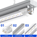 16 Pack 4FT T8 Type B LED Bulbs 24W 3200LM 6000K Dual End Ballast Bypass Tubes