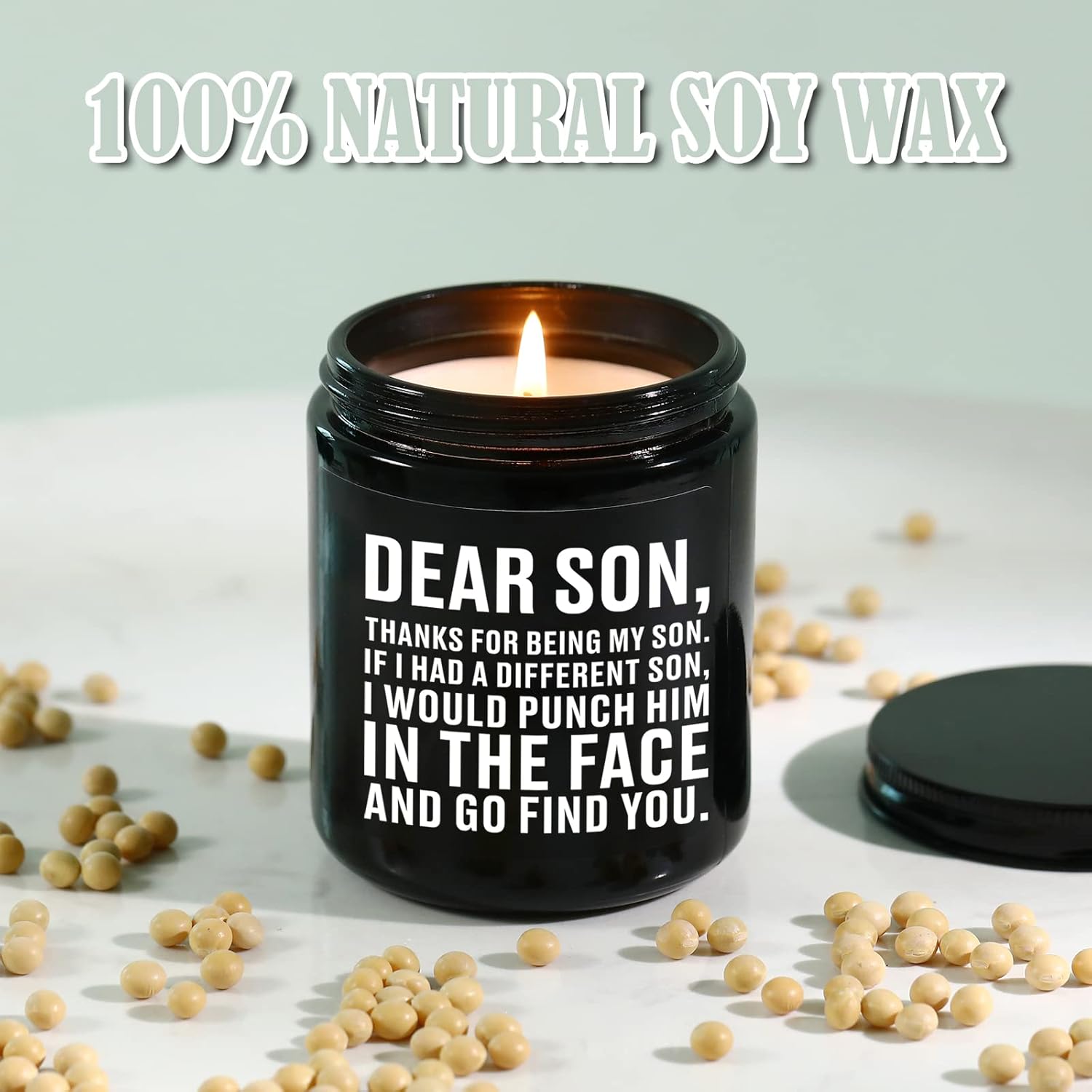Son Gifts From Mom Dad, Birthday Gifts Ideas For Son Adult, Cool Fathers Christmas Valentines Graduation Wedding Gift For Sons - Sandalwood Scented Candles For Men