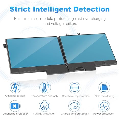 4GVMP 7.6V 68Wh Replacement Laptop Battery for Dell Latitude 5400 5500 and Precision 3540 3550
