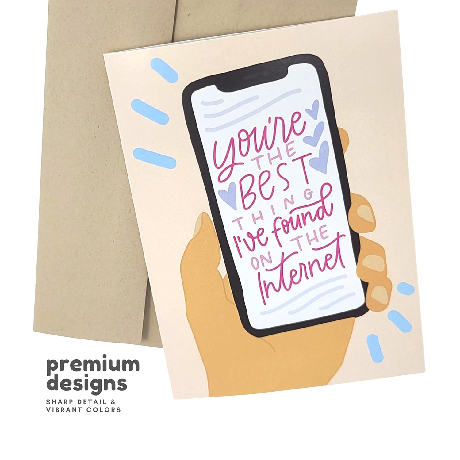 Funny Valentine'S Day Card For Him Her | Best On The Internet Online Dating App Card For Men Women | Romantic I Love You Anniversary Cards For Boyfriend Girlfriend Husband Wife