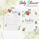 Hilarious Gender Reveal Games, Predictions And Advice Game Cards, Strawberry Sweet Party Decorations Favors Ideas -30 Pcs, 5X7 In - H05