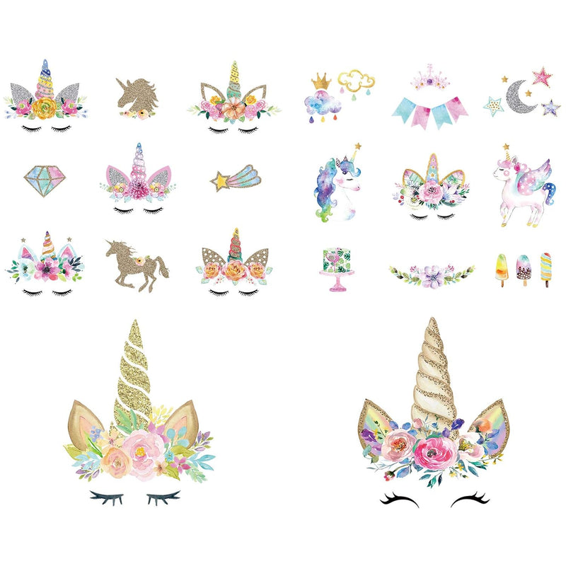 Unicorn Iron On Transfers For Birthday Girl 20 Pcs Small Htv Decorations Stick