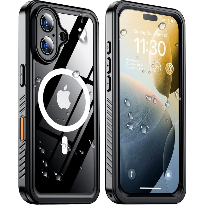 Magnetic for iPhone 16 Case Waterproof,Built-in Screen Protector[IP68 Underwater]