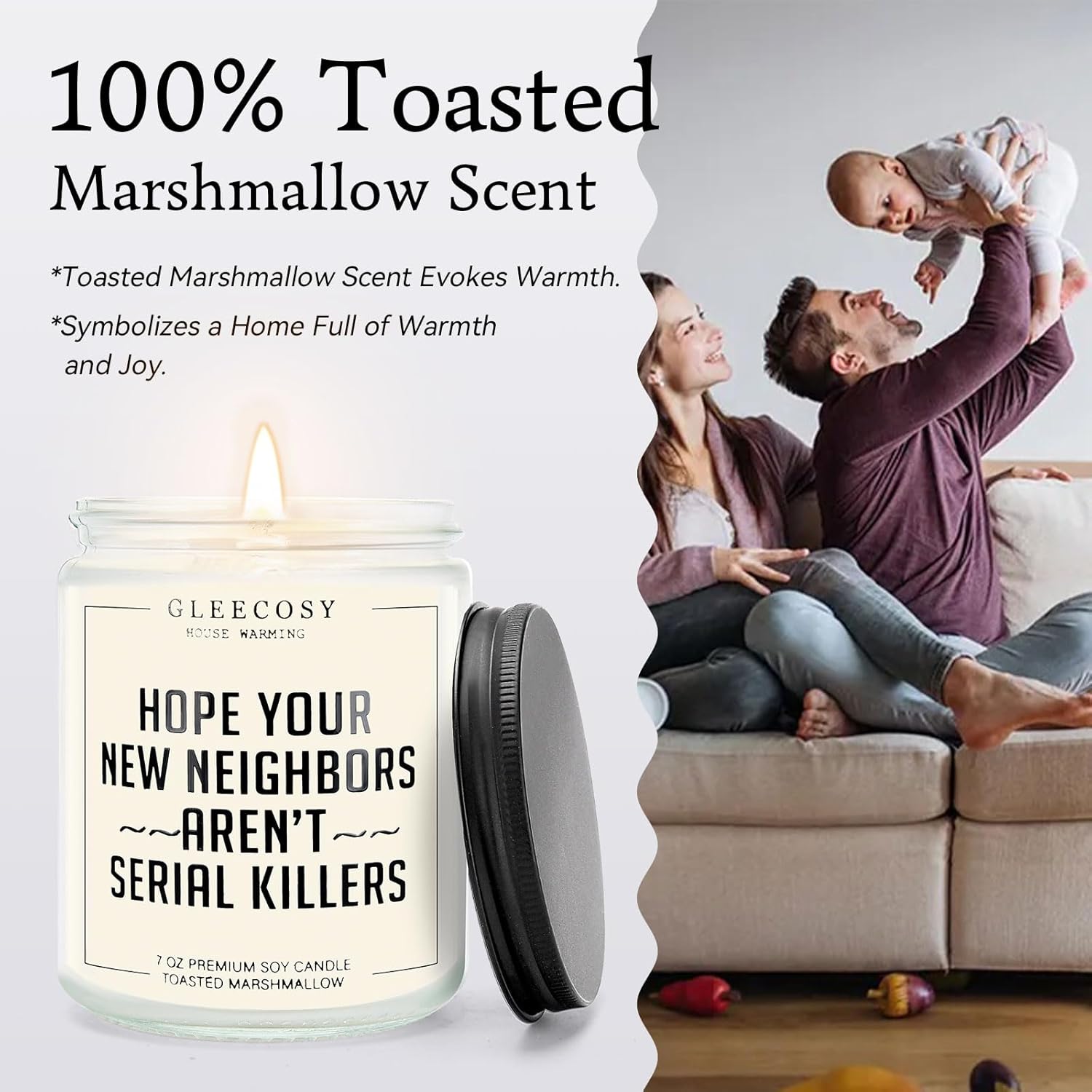 Home Housewarming Scented Candle – Funny New House Warming Gift Ideas For Apartment, Neighbor, Homeowners