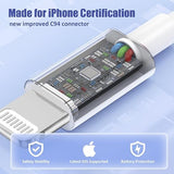 4 Pack 6FT USB C to Lightning Cable Fast Charging Cord for iPhone 14 13 12 11 and More