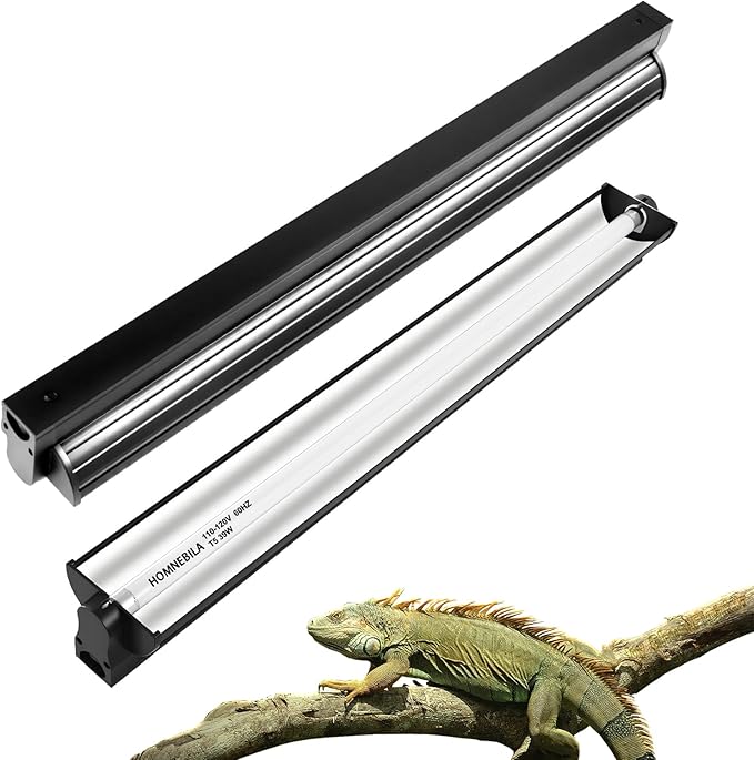 T5 10.0 UVB Reptile Light Fixture 39W 34 Inch UVA UVB Lamp Tube for Bearded Dragon Tortoise Gecko