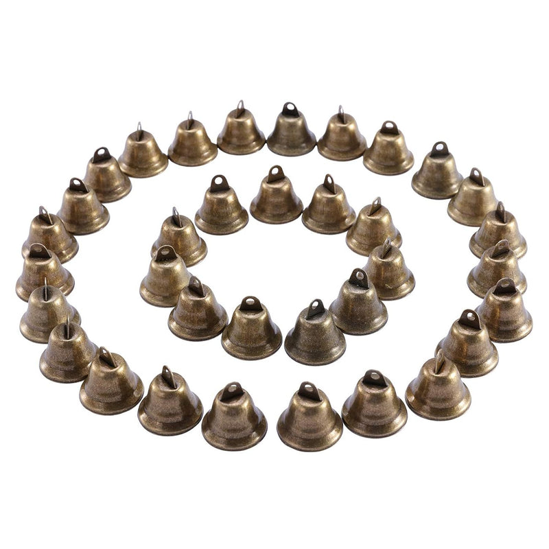 Vintage Bronze Jingle Bells 35Pcs 38Mm Christmas Craft Bells Ornaments For Win