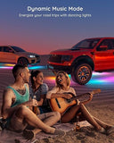 RGBIC Underglow Car Lights 4PCS Smart LED Neon Accent Strips with App Control for SUVs & Trucks