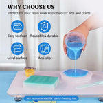 Leveling Table For Resin, 16''X 12'' Acrylic Adjustable Resin Table With Silicone Mat, Multipurpose No Installation Required Self Leveling Board For Molds, Waves, Epoxy
