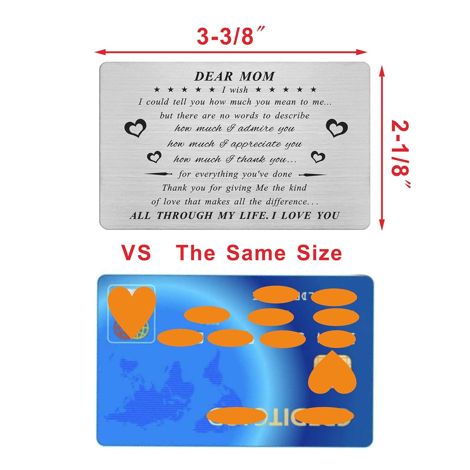 Mom Gifts Mom Cards - Mom Wallet Card For Christmas Valentines, Mothers Day Present - Meaningful Mother Gifts