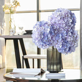 3Pcs Purple Hydrangea Artificial Flowers 25.6" Large Fake Hydrangeas Flowers With Stems Faux Silk Bouquet For Indoor Home Decor Table Wedding Party Floral Outdoor Centerpieces
