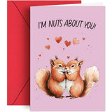Valentines Day Card For Girlfriend Wife - Funny Valentines Day Card For Girlfriend From Boyfriend, Pun Squirrel Valentine'S Day Cards For Wife Husband, Valentine'S Gifts For Her Wife Girl Friend Boyfriend Husband