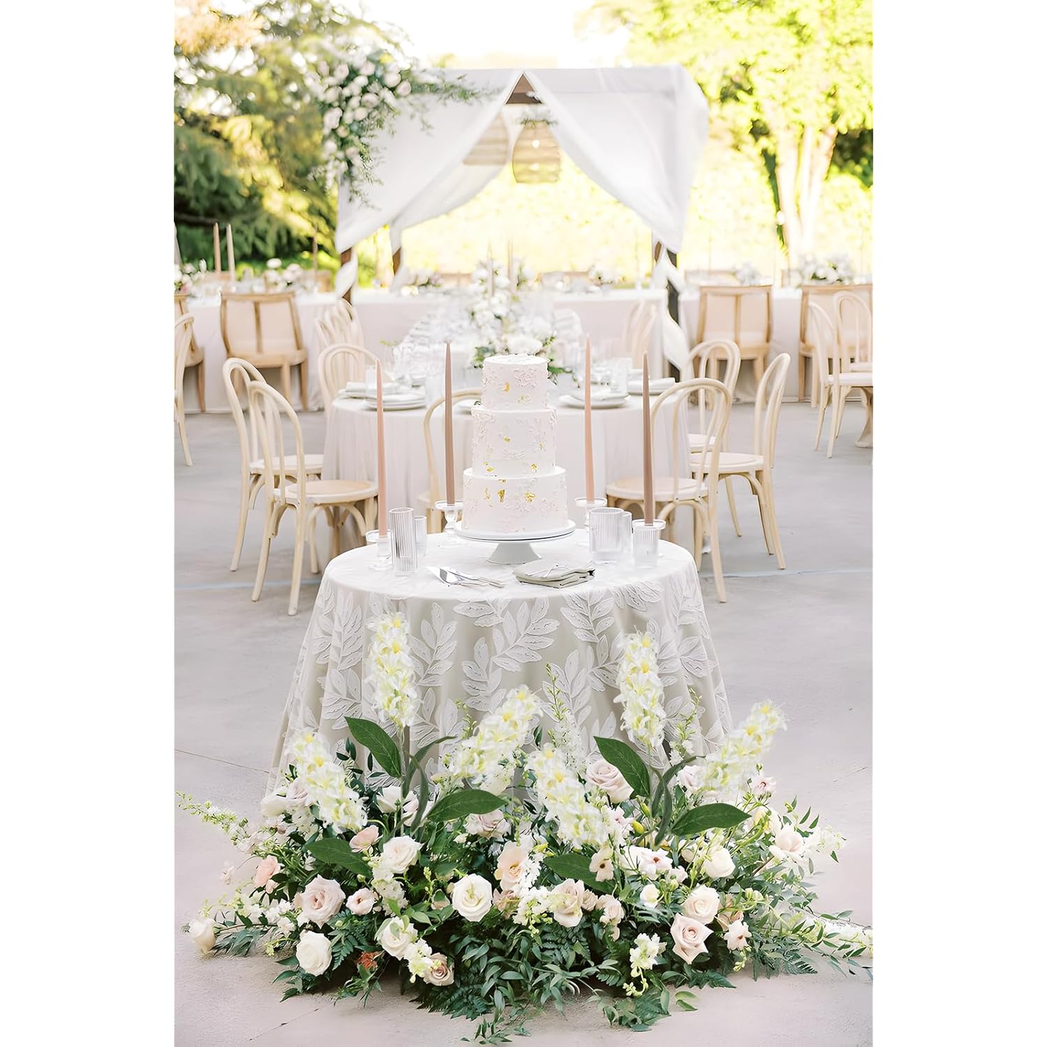 8Pcs White Hyacinth Artificial Flowers 25.5 In Long Stem Delphinium Flowers Silk Snapdragon Fake Flowers For Table Centerpieces Home Wedding Party Decoration (White)