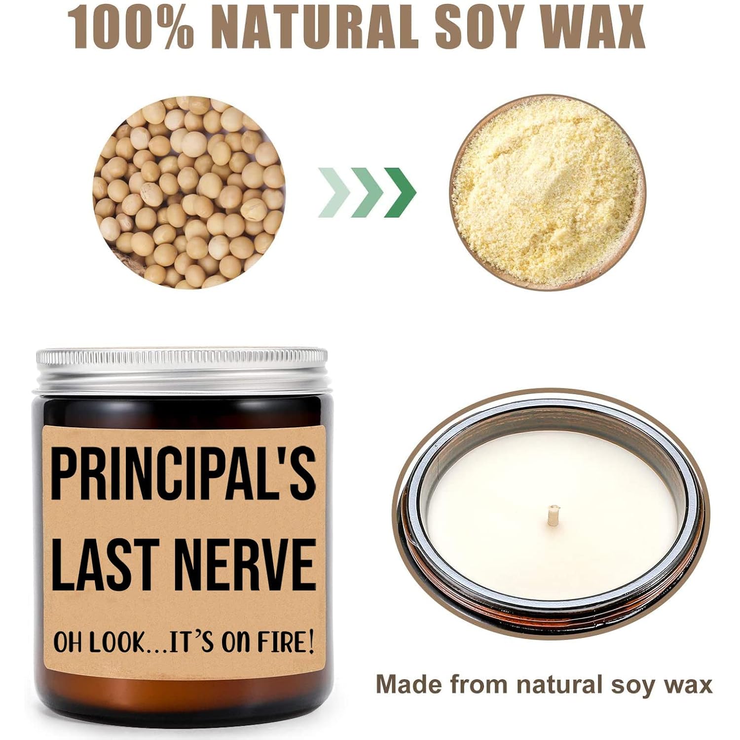 Principal'S Last Nerve Candle - Personalized Gift For Principal - Funny Gift For Principal - Principal Gifts - Birthday Gift For Principal