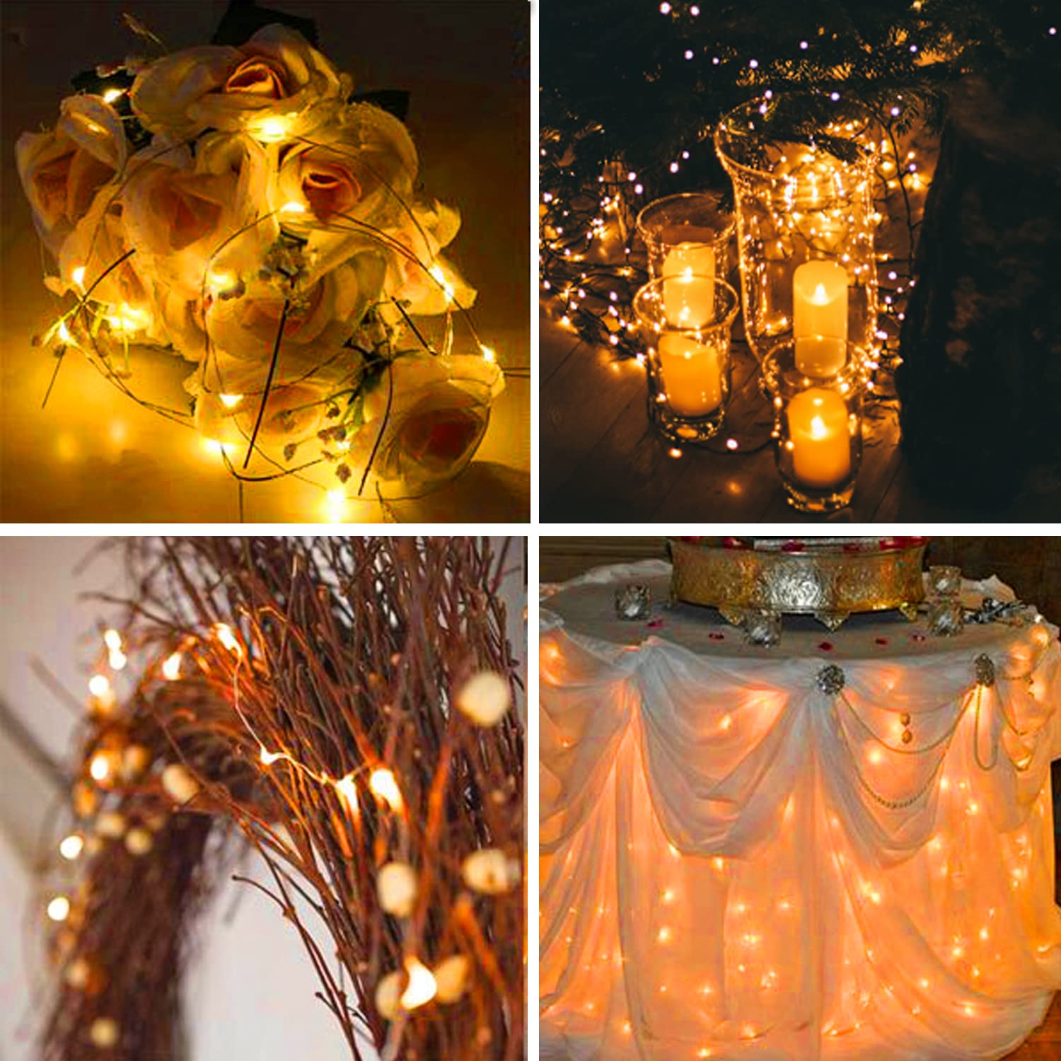 12 Pack Battery Operated Fairy String Lights 7 Feet 20 Led Waterproof Silver Wire Firefly Starry Moon Lights For Bedroom