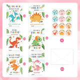 Valentines Day Cards For Kids 24Pcs Dinosaur Valentines Greeting Cards Bulk Valentines Gifts Exchange Cards With Envelopes And Stickers For Boys Girls School Classroom Exchange Gift