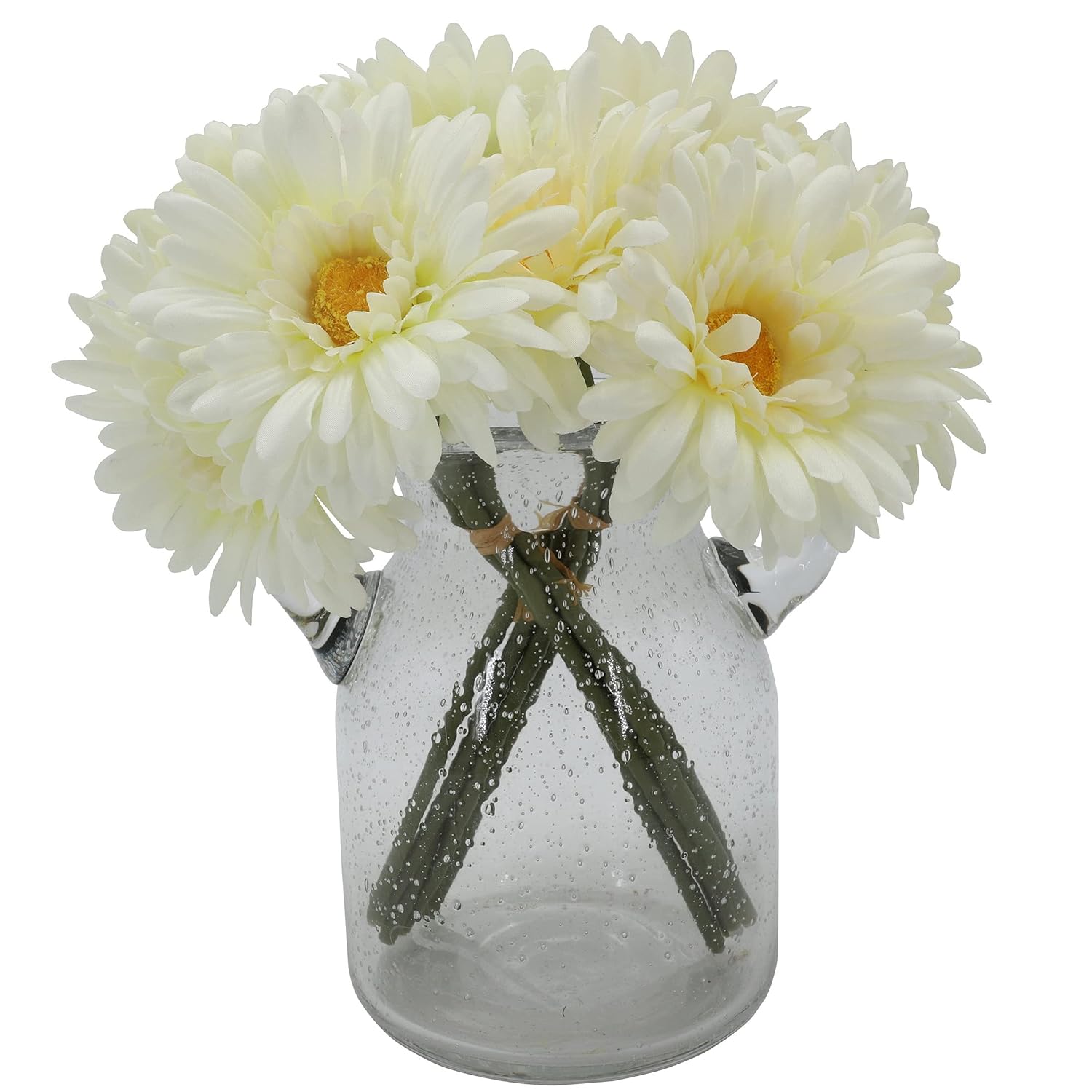 Artificial African Daisies Flowers African Daisy Silk Flowers Artificial Gerbera Daisies Pack Of 10 (White)