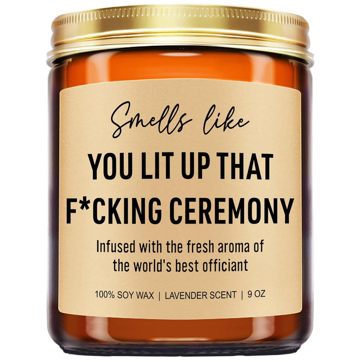 Funny Scented Candle, Wedding Officiant Gifts For Wedding Day, Officiant Proposal Gifts - Thank You Presents For Best Officiant - 9 Oz