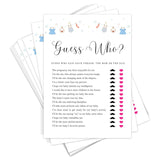 30 Pack Baby Shower Games Guess Who Mommy Or Daddy - Fun Baby Shower Games Activity For Boy Or Girl - Gender Neutral - Minimalist Theme
