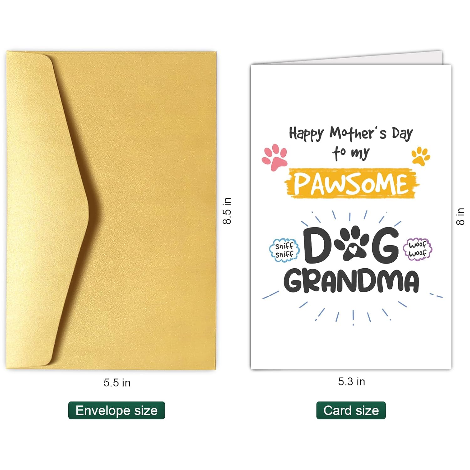 Funny Grandma Mother'S Day Card From Dog, Dog Mother'S Day Card For Grandma, Grandma Mother'S Day Gifts, Happy Mother'S Day To My Pawsome Dog Grandma