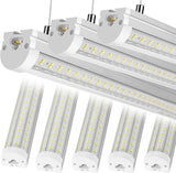 8 Pack 8FT U Shape LED Shop Lights 125W 20000LM 6500K Linkable Plug and Play Garage Lights