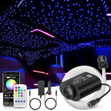 6W Mini Size Twinkle 575Pcs Of (0.03+0.04+0.06In)*13.1Ft Starlight Headliner Kit, Star Lights For Car With Bluetooth App/Remote Control/Music Effect, Rgbw Fiber Optic Lights For Home Ceiling